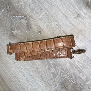 Croc-Embossed Tan Faux Leather Purse Strap NWOT